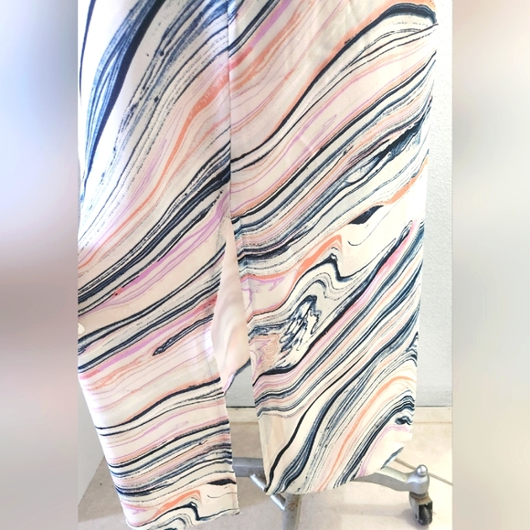 HALSTON Watercolor Maxi Dress with Side Slits - Picture 6 of 7